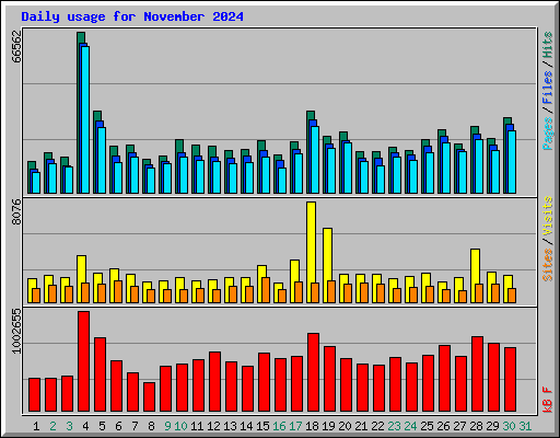 Daily usage for November 2024