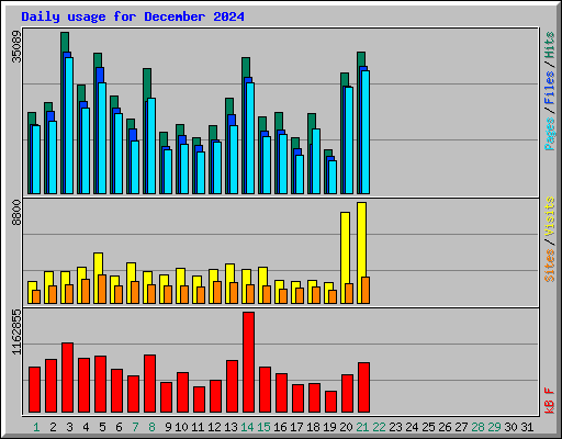 Daily usage for December 2024