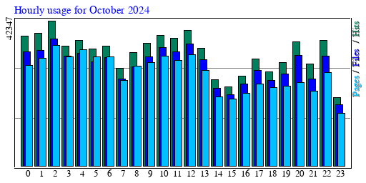 Hourly usage for October 2024